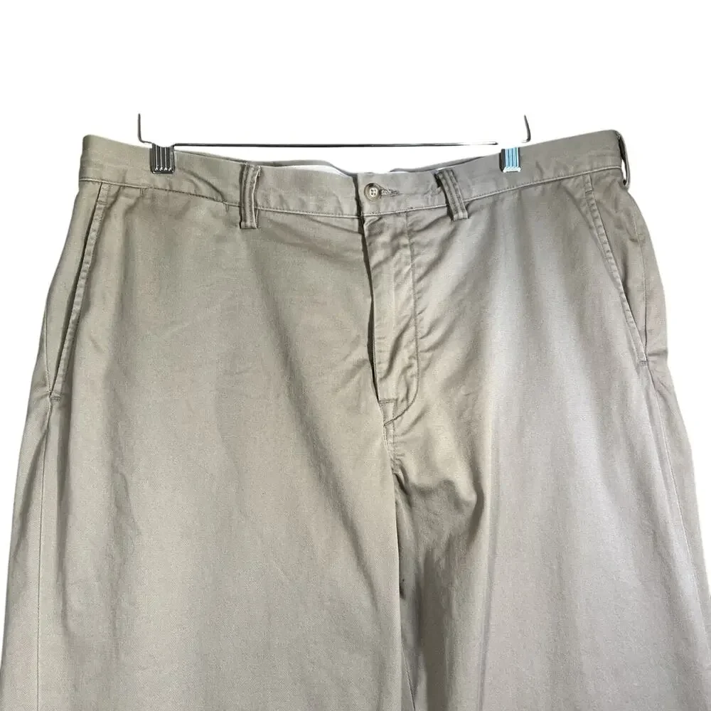 Ralph Lauren Pants Mens 36x30 The Polo Chino Khaki Tan Cotton Twill Straight